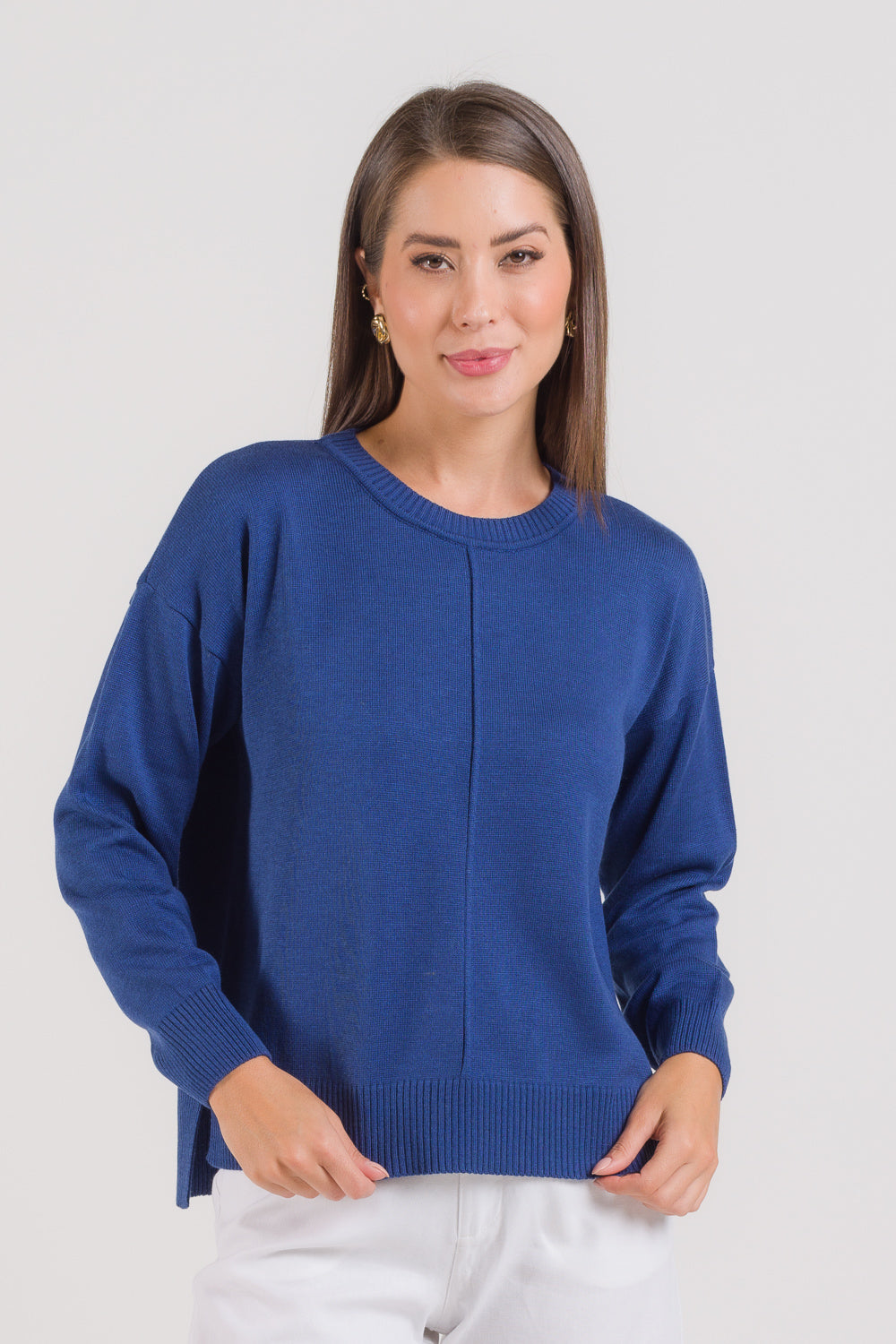 Blusa em Tricot com Nervura Frontal -  Valéria