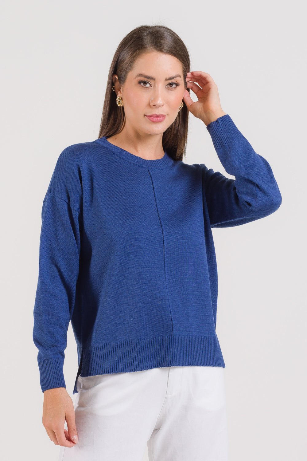 Blusa em Tricot com Nervura Frontal -  Valéria
