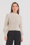 Blusa Tricot Ponto Pérola e Manga Bufante - Adri