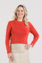 Blusa em Tricot com Detalhe no Punho - Sofia com decote redondo