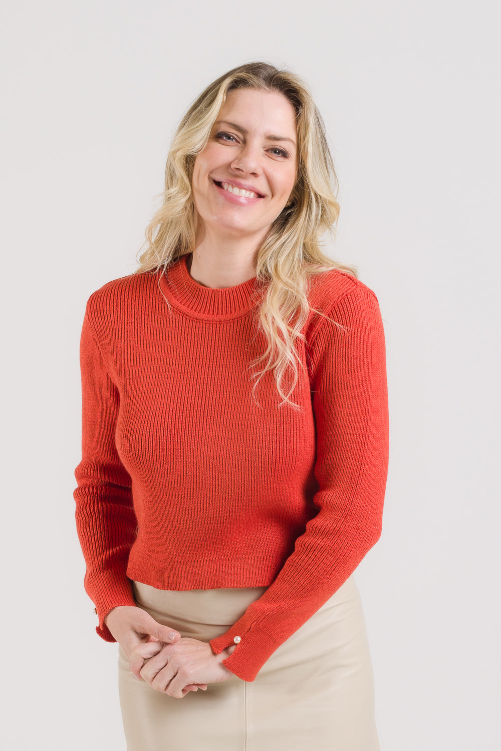 Blusa em Tricot com Detalhe no Punho - Sofia