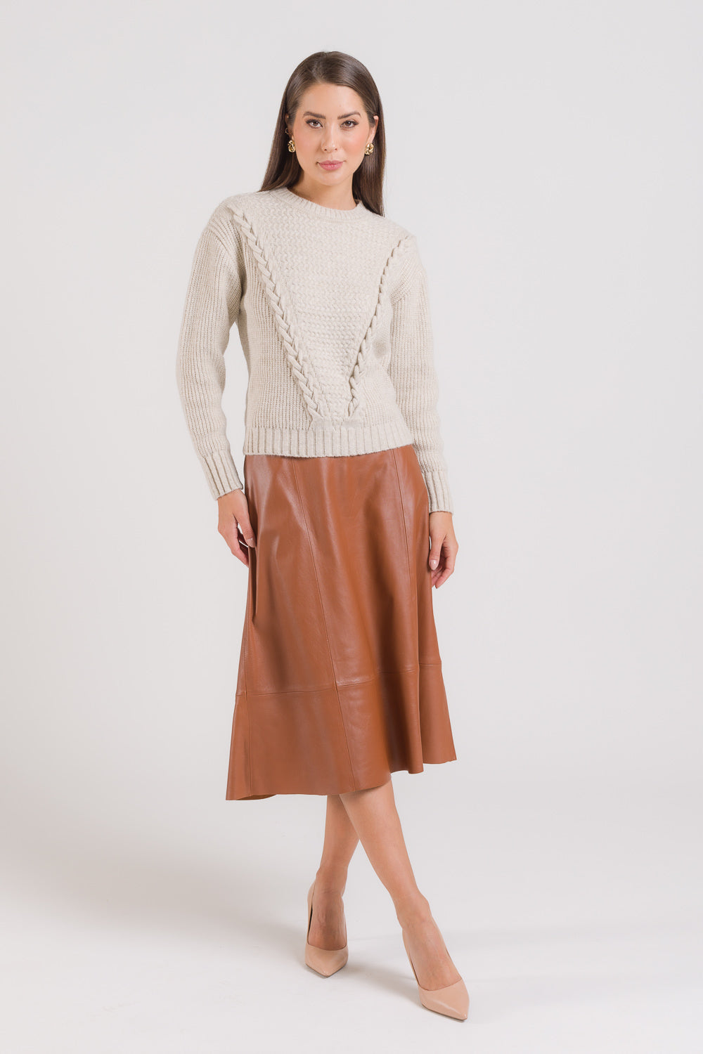 Blusa em Tricot com Tranças  - Celina