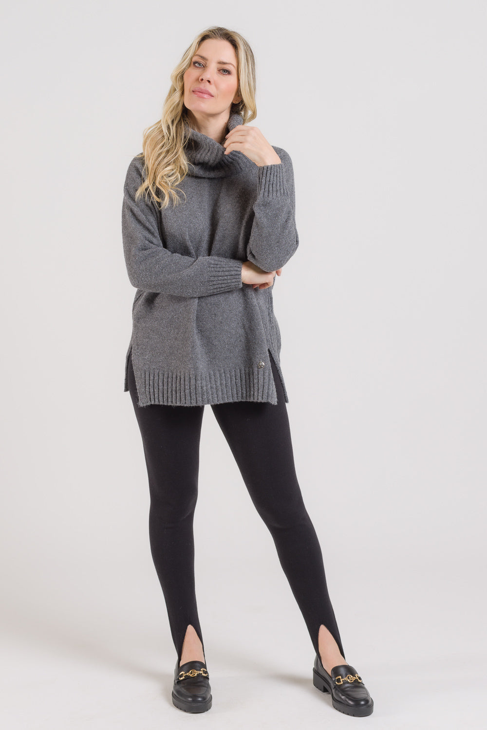 Maxi Pull em Tricot com Gola Removível - Mel