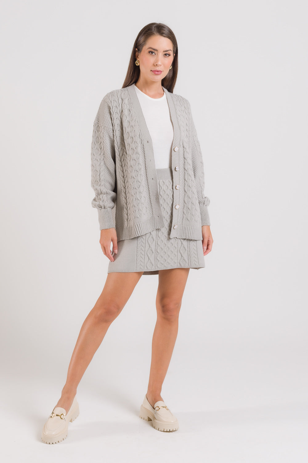 Conjunto em Tricot - Antônia (Casaco + Minissaia)