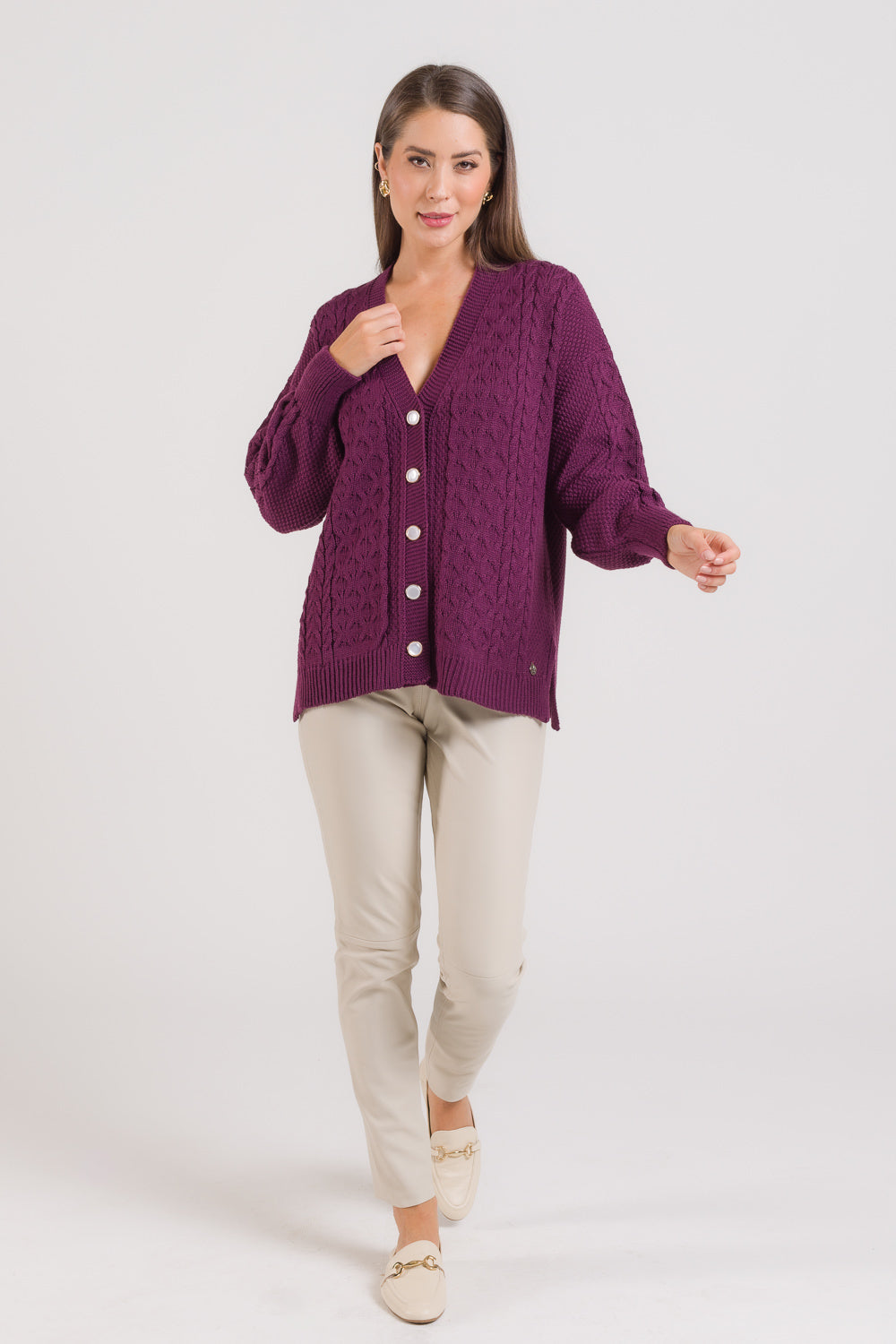 Casaco em Tricot com Tranças - Antônia