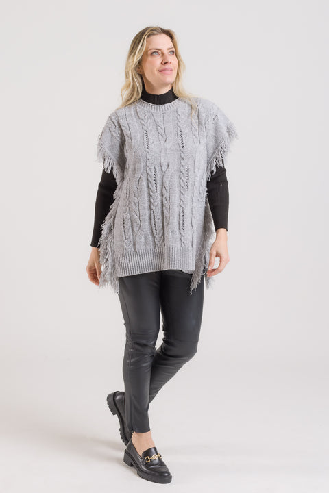 Colete em Tricot com Franjas - Miriam