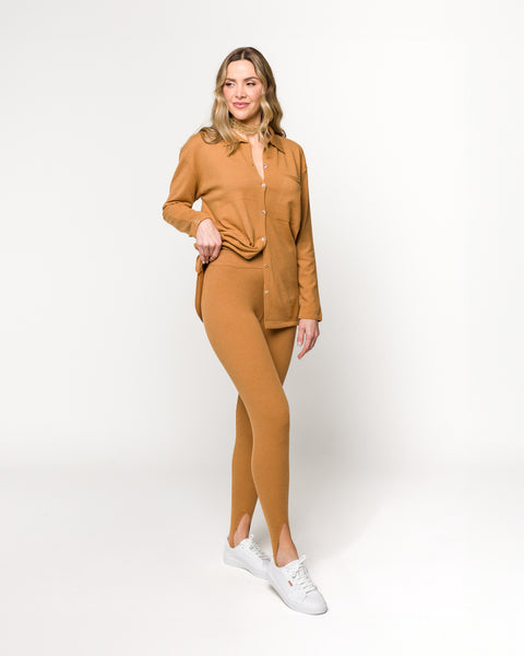 Calça em Tricot Fuseau Canelada - Julia