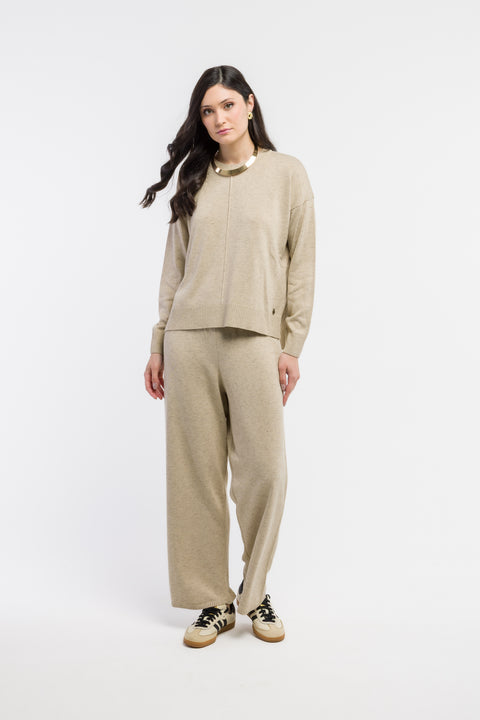 Conjunto em tricot - Valéria (Blusa + Calça reta)
