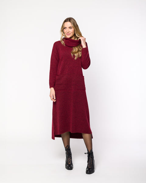 Vestido em Tricot com Bolsos - Zoe