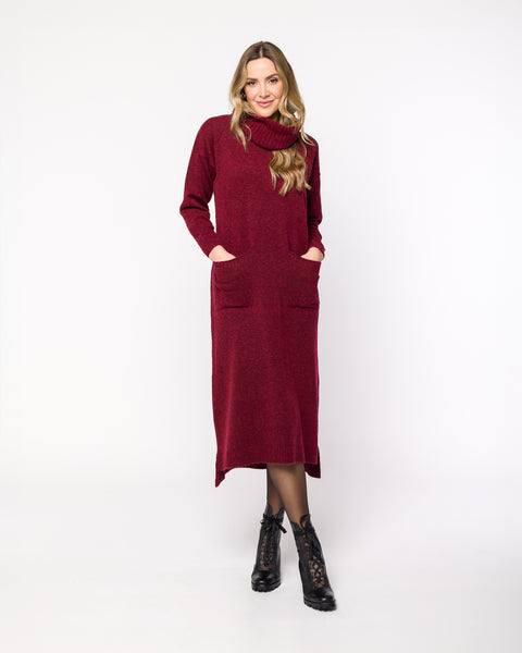 Vestido em Tricot com Bolsos - Zoe