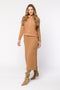 Saia em Tricot com Fenda - Bianca com comprimento midi