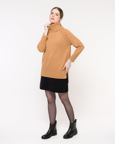 Maxi Pull em Tricot - Maria com gola alta