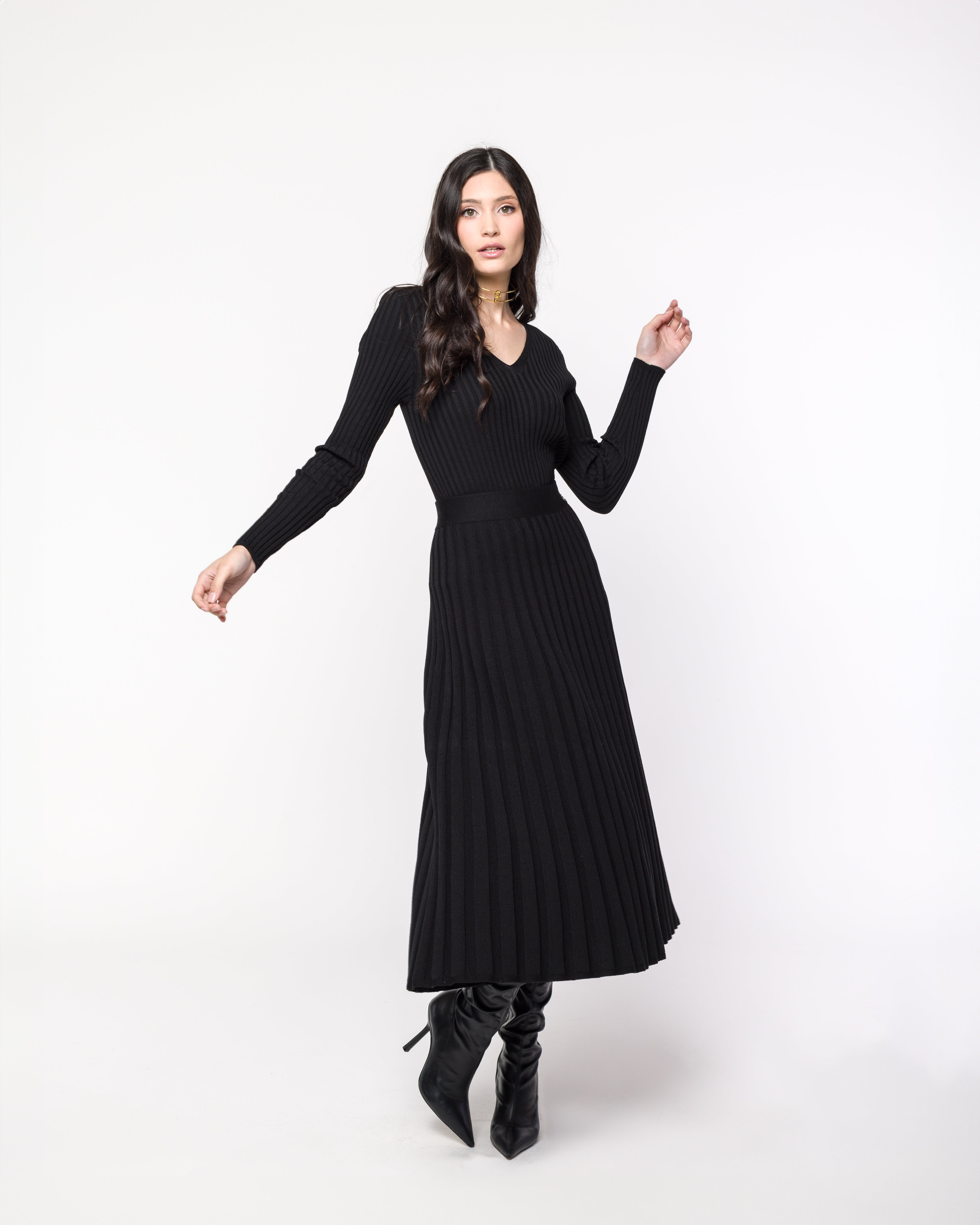 Saia Tricot Plissada - New Ivana