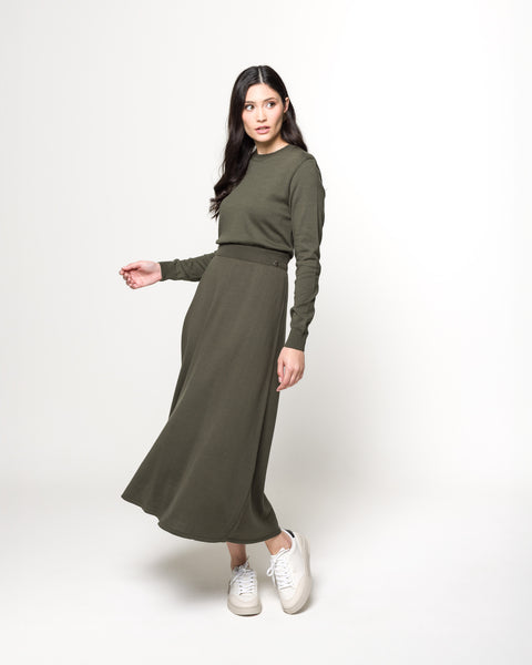 Saia em Tricot Evasê - Marina com modelagem evasê