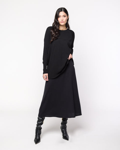 Blusa Tricot Ampla - Rita com decote redondo e modelagem ampla