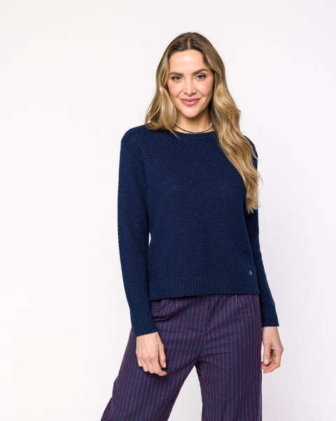 Blusa em Tricot - Melissa com gola redonda