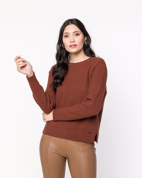 Blusa em Tricot - Melissa com gola redonda