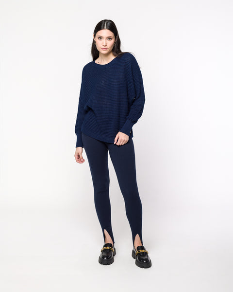Calça em Tricot Fuseau Canelada - Julia