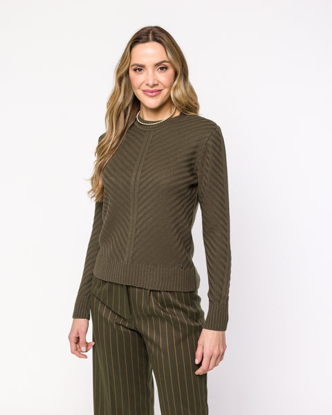 Blusa em Tricot com Links - Andreia com gola redonda