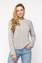 Blusa em Tricot com Tranças - Cristina com gola redonda