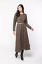 Conjunto em Tricot Londres (Blusa + Saia + Casaco) com decote redondo