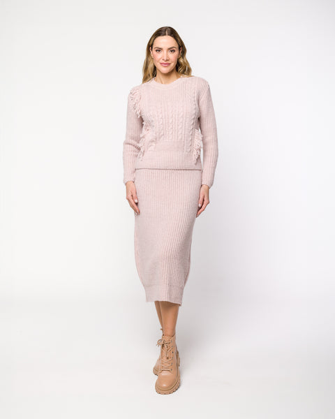 Blusa em Tricot com Franjas e Tranças - Iolanda