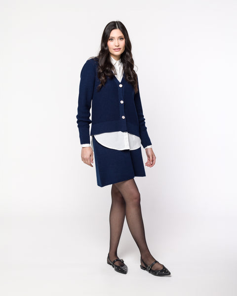 Minissaia em Tricot - Serena com modelagem evasê