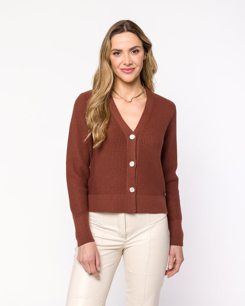 Casaco em Tricot - Juliana com botões frontais