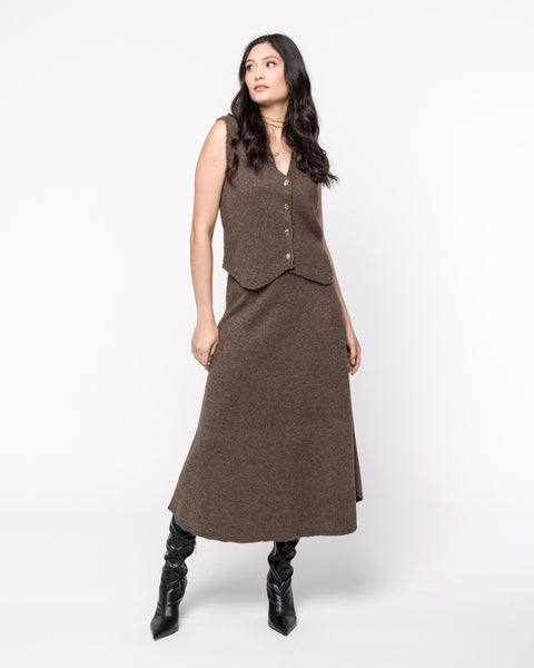 Colete em Tricot Debora com botões frontais