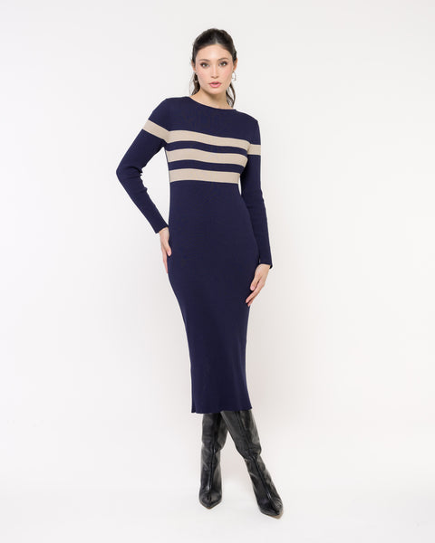 Vestido em Tricot Listras - Mariah