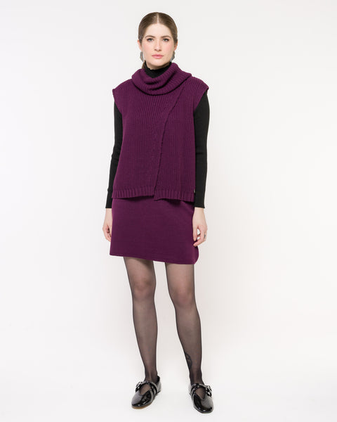 Colete em Tricot gola Boba - Paula