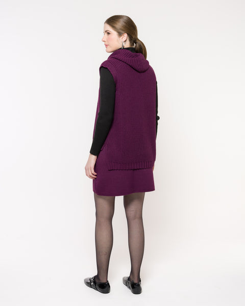 Colete em Tricot gola Boba - Paula