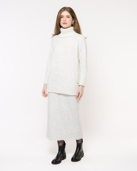 Maxi Pull em Tricot - Maria com gola alta