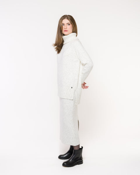 Maxi Pull em Tricot - Maria com gola alta