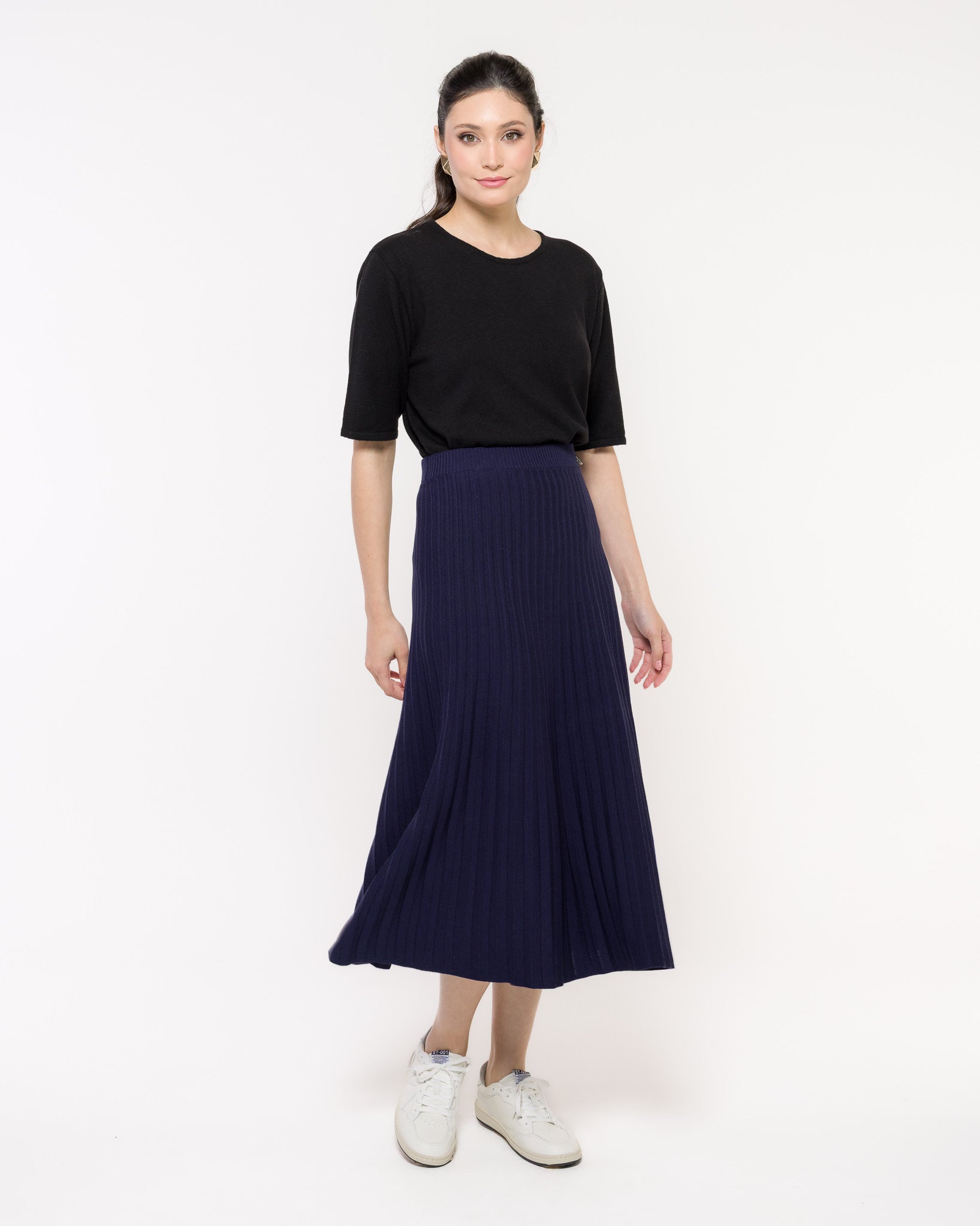 Saia em Tricot Plissada - Alana