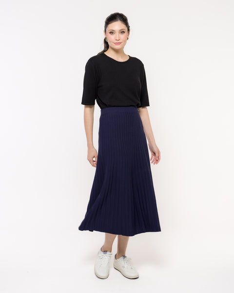 Saia em Tricot Plissada - Alana