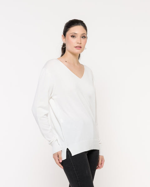 Blusa em Tricot Decote V - Bia