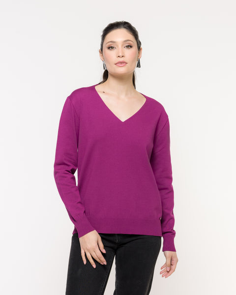 Blusa em Tricot Decote V - Bia
