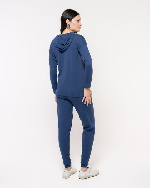 Conjunto em Tricot Catarina (Blusa Capuz + Calça)