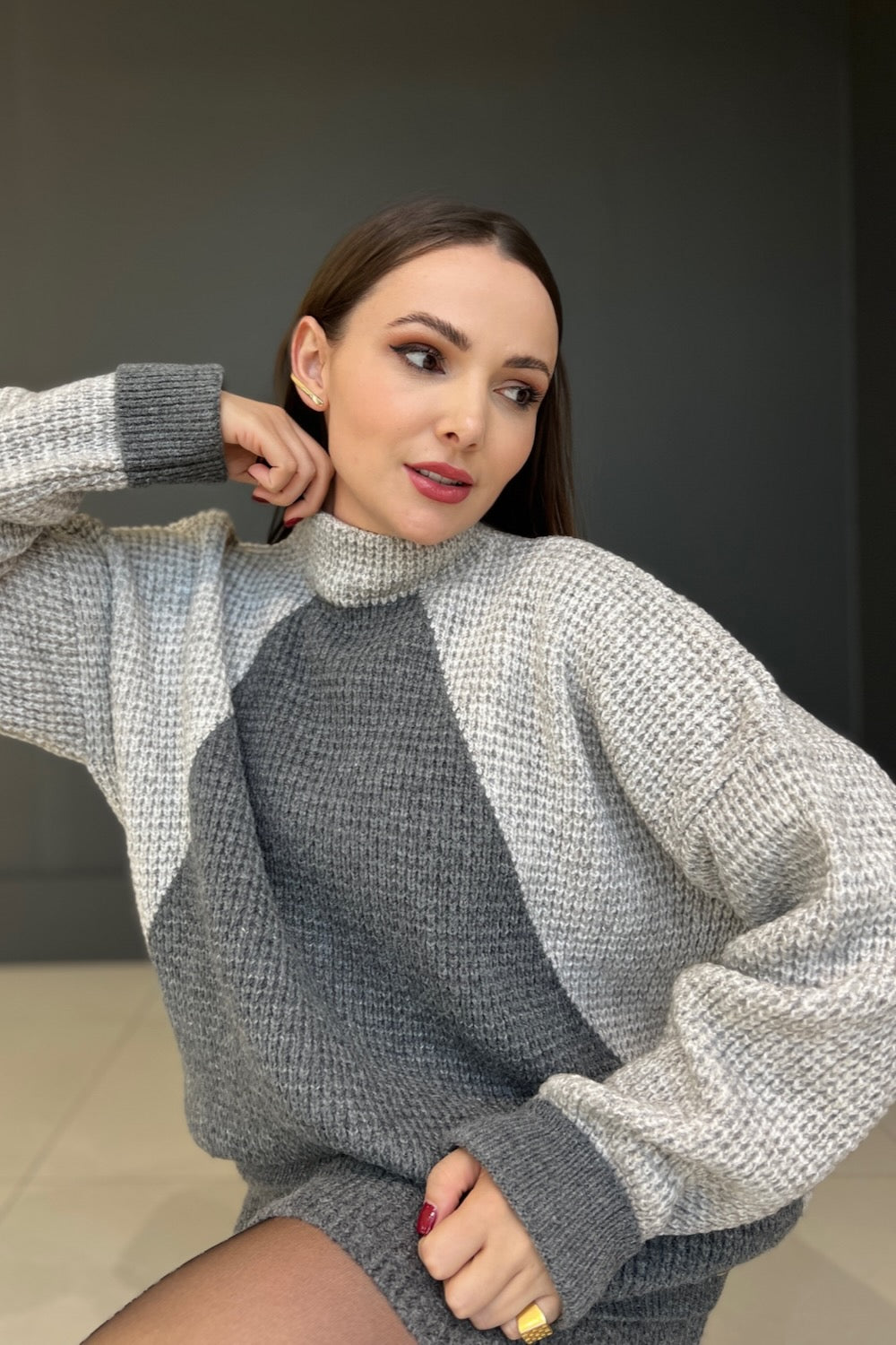 Blusa Tricot Bicolor - Isabela