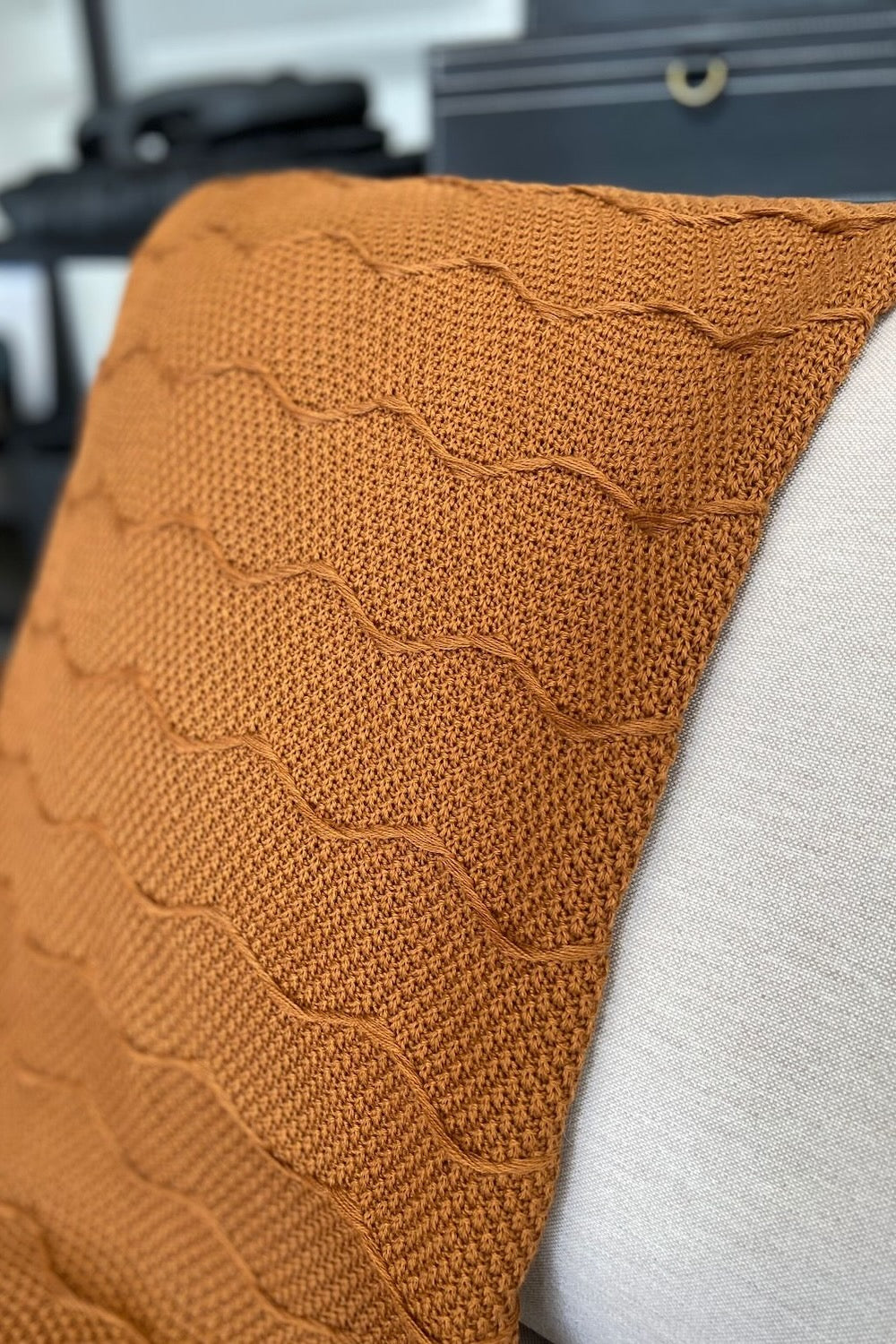 Manta de Sofá em Tricot - Olívia