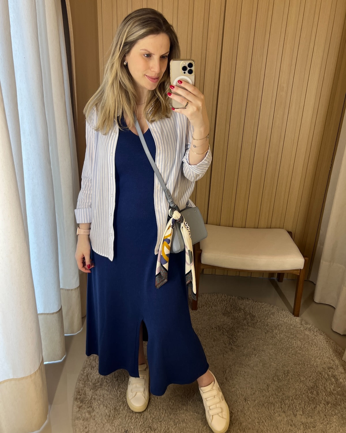 Vestido tricot com fenda frontal - Antônia