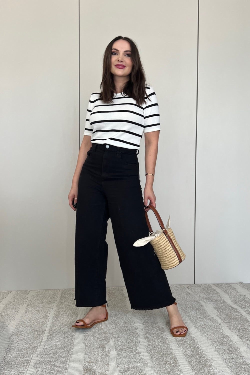 Blusa T-shirt listrada Tricot - Maísa