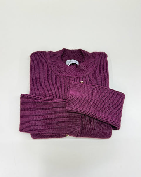 Blusa em Tricot com Detalhe no Punho - Sofia com decote redondo