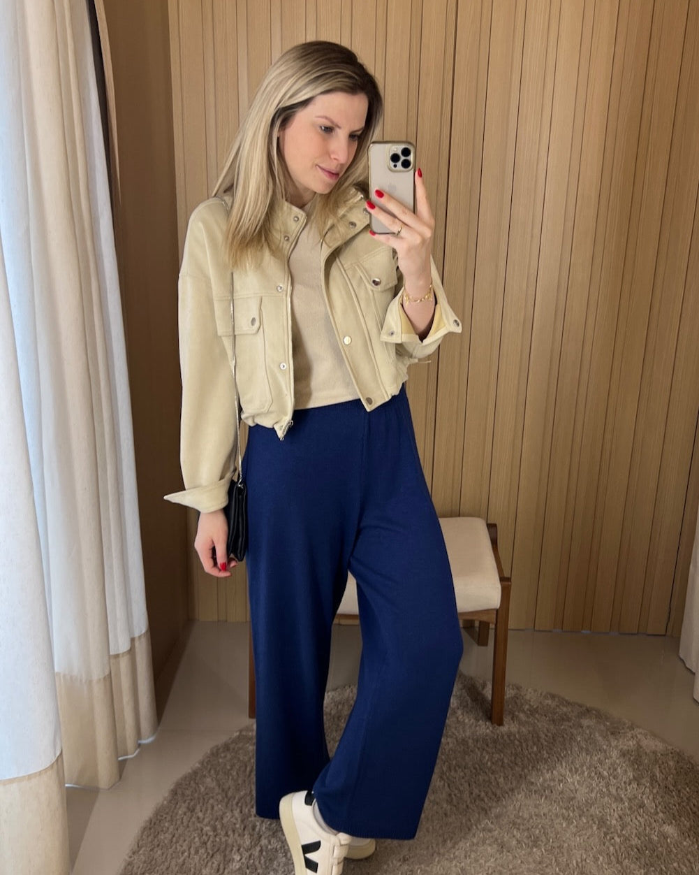 Calça Reta em Tricot - Milena