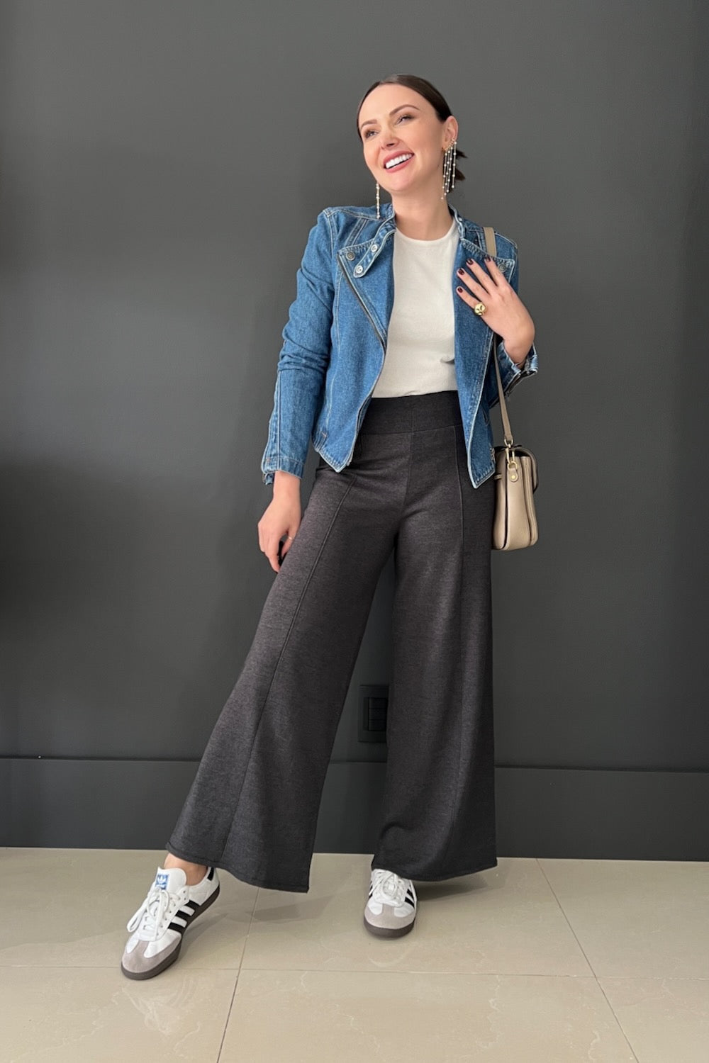 Calça Tricot Pantalona Lia