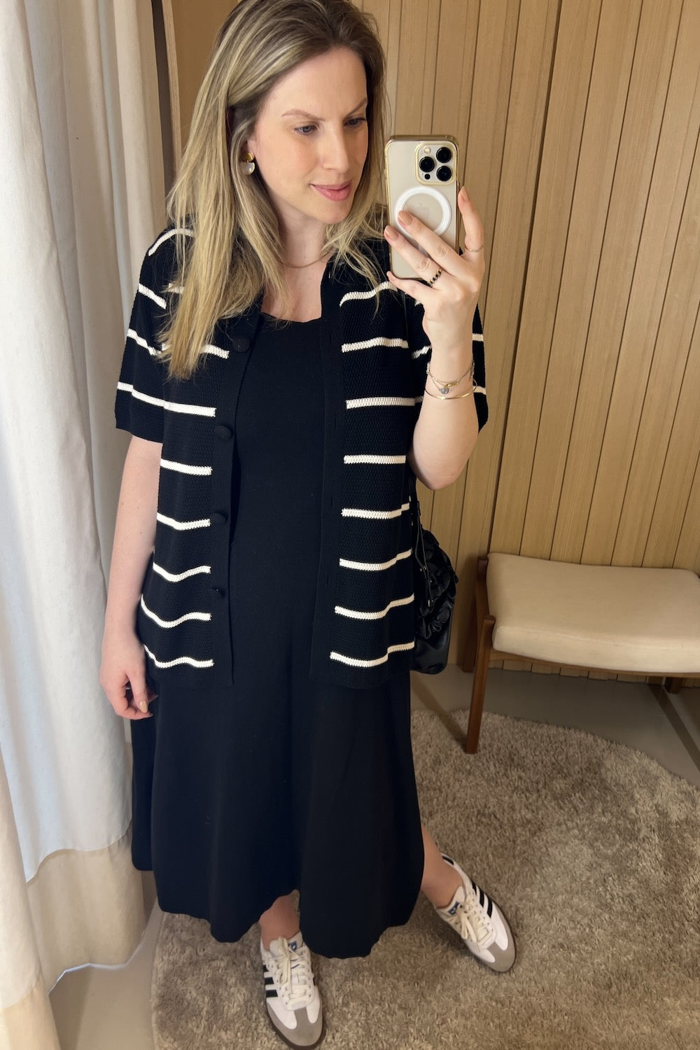 Camisa listrada em tricot - Micaela