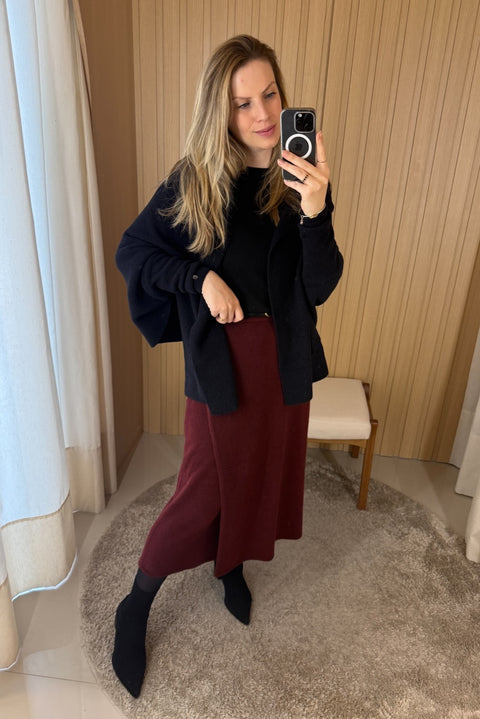 Capa em Tricot com punhos - Julia