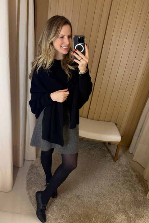Capa em Tricot com punhos - Julia