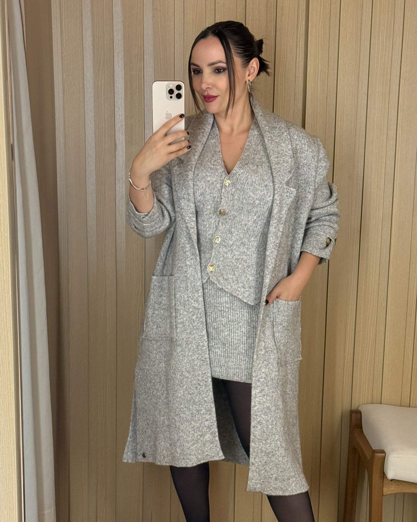 Casaco em Tricot Alfaiataria - Leona